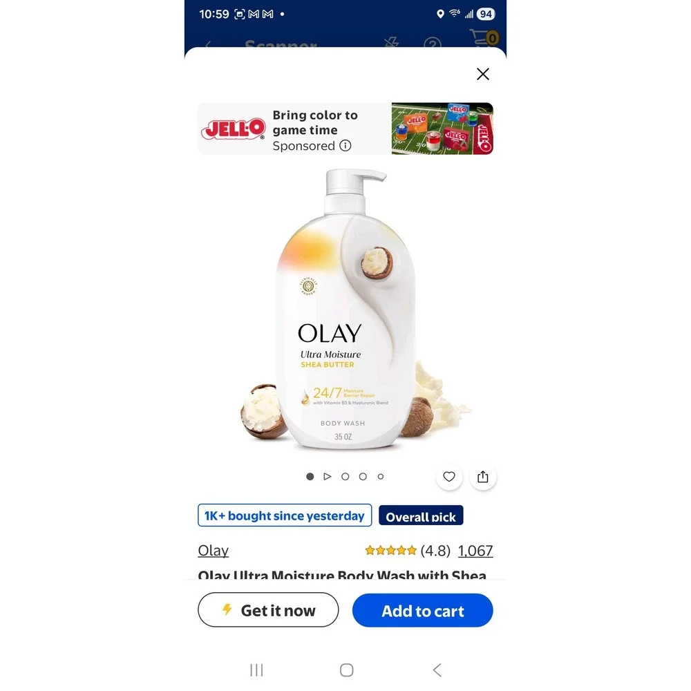 Olay Ultra Moisture Shea Butter Body Wash with Pump – 35 fl oz